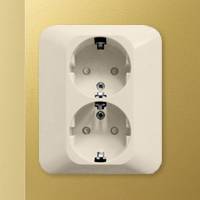 Merten, M-Trend, Розетка двойная, Цвет: Бежевый