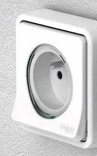Розетка встроенного монтажа Schneider Electric, серия Mureva Styl, Цвет: Белый