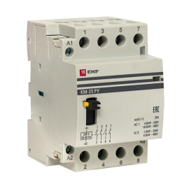 Контактор модульный КМ РУ 40А 4NO (3 мод,) EKF PROxima PROxima, 4НО, 40А, 220В AC, km-3m-40-40, EKF - PULSAL.RU