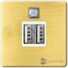 Розетка USB, 2,0 А
San Sebastian,  Sevilla,  Toledo,  Crystal De Luxe,  Siena,  Firenze,  Granada,  Emporio,  Sanremo,  San Sebastian Surface,  USB type-A 5V,  двойная,   цвет - патина блестящая (bright patina),  металл,  FD-212USBPB-A,  FEDE
 - PULSAL.RU