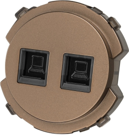 Розетка компьютерная RJ45 Cat.5 (UTP)
Байкал,  двойная,   цвет - бронза,  пластмасса,  SQ1819-0416,  TDM
 - PULSAL.RU