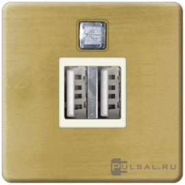 Розетка USB, 2,0 А
Barcelona,  Madrid,  USB type-A 5V,  двойная,   цвет - патина матовая (matt patina),  металл,  FD-212USBPM-A,  FEDE
 - PULSAL.RU