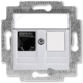 Розетка компьютерная RJ45 Cat.6 + заглушка
Levit,  одинарная,  двойная,   цвет - серебро / дымчатый чёрный,  пластмасса,  5014H-A61017 70W,  2CHH296117A6070,  ABB
 - PULSAL.RU