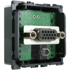 Розетка VGA (HD15) + Jack 3,5 мм
Celiane,  067319,  0 673 19,  Legrand
 - PULSAL.RU