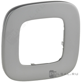 Рамка
Valena Allure,  1 пост,   цвет - полированная сталь,  вертикальная,  горизонтальная,  металл,  755501,  7 555 01,  Legrand
 - PULSAL.RU