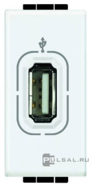 Розетка USB
LivingLight,  LivingLight AIR,  USB данные,  одинарная,   цвет - белый,  пластмасса,  N4285,  BTicino
 - PULSAL.RU