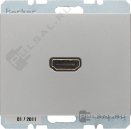 Розетка HDMI с прямым гнездом
K.5,   цвет - нержавеющая сталь,  металл,  3315427004,  33 1542 70 04,  Berker
 - PULSAL.RU