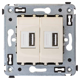 Зарядное устройство USB type-A, 2,1А
Avanti,  USB type-A 5V,  двойная,   цвет - ванильная дымка,  пластмасса,  4405543DKC,  DKC_4405543,  DKC
 - PULSAL.RU