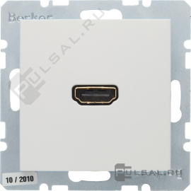 Розетка HDMI с прямым гнездом
S.1,  B.3,  B.7,   цвет - белый матовый,  пластмасса,  3315421909,  33 1542 19 09,  Berker
 - PULSAL.RU