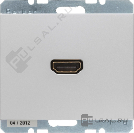 Розетка HDMI с прямым гнездом
K.5,   цвет - алюминий,  металл,  3315427003,  33 1542 70 03,  Berker
 - PULSAL.RU