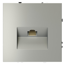 Розетка компьютерная RJ45 Cat.6 (UTP)
S70,  одинарная,   цвет - сталь,  пластмасса,  VLS060105,  Voltum
 - PULSAL.RU