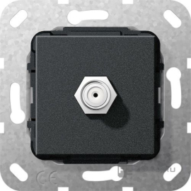 Розетка оконечная
Studio,  Standard 55,  E2,  E3,  Event,  Esprit,  E22,  спутниковая (SAT),  одинарная,   цвет - черный,  пластмасса,  565010,  5650 10,  Gira
 - PULSAL.RU