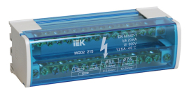 Кросс-модуль на DIN-рейку ШНК 2х15 L+PEN TITAN 3,  PRO,  UNIVERSAL,  GENERICA,  PRIME,  Krepta,  Titan 5, YND10-2-15-125, IEK - PULSAL.RU