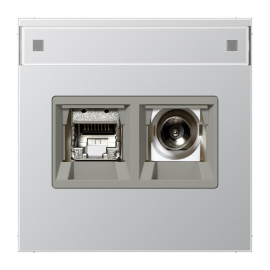 Розетка одиночная TV+RJ45
LS 990,  LS plus,  LS ZERO,  LS-design,  телевизионная (TV),  одинарная,   цвет - алюминий,  металл,  MMDAL4521,  JUNG
 - PULSAL.RU