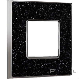 Рамка
Vintage Corinto,  1 пост,   цвет - хром блестящий (bright chrome), черный кварц (blackquartz),  вертикальная,  горизонтальная,  камень,  металл,  FD01331BQCB,  FEDE
 - PULSAL.RU