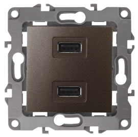 Зарядка USB, 2,1А
Эра 12,  USB type-A 5V,  двойная,   цвет - бронза,  пластмасса,  Б0027498,  12-4110-13,  ЭРА
 - PULSAL.RU