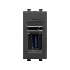 Разъем для передачи данных USB 3.0
Avanti,  USB данные,  одинарная,   цвет - черный матовый,  пластмасса,  4412301DKC,  DKC_4412301,  DKC
 - PULSAL.RU