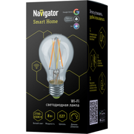 Лампа Navigator 80 554 NLL-F-A60-8-230-WWW-E27-WIFI
филаментная
УМНЫЙ ДОМ,   цоколь - E27,   мощность - 8Вт,   световой поток - 1050Лм,   цветовая температура - 2700Кцветовая температура - 3000+4000+6500Кцветовая температура - 4000Кцветовая температура - 6500К,  диммируется,  80 554,  80554,  Navigator - PULSAL.RU