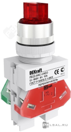 Перекл.2 фикс. пол. I-O станд. руч. 1НО+1НЗ ANC-2 d=22 м 25058DEK, Dekraft - PULSAL.RU