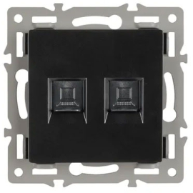 Розетка компьютерная RJ45 Cat.6 (UTP)
PRESTO,  GLARE,  VERSA,  двойная,   цвет - черный,  пластмасса,  045337 ARL,  045337,  Аrlight
 - PULSAL.RU