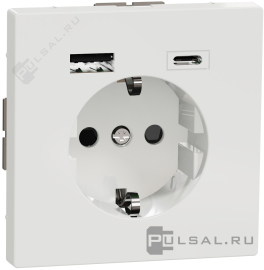 Розетка USB A+C, 2.4А с электрической розеткой
D-Life,  USB type-C 5V,  USB type-A 5V,  Электр. с USB,  двойная,   цвет - белый лотос,  пластмасса,  MTN2367-6035,  MEG2367-6035,  Merten
 - PULSAL.RU