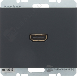 Розетка HDMI с прямым гнездом
K.1,   цвет - антрацит матовый,  пластмасса,  3315427006,  33 1542 70 06,  Berker
 - PULSAL.RU