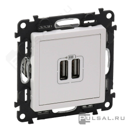 Розетка USB type-A, 1.5А
Valena Life,  USB type-A 5V,  двойная,   цвет - белый,  пластмасса,  753412,  7 534 12,  Legrand
 - PULSAL.RU