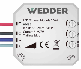 Модуль диммера для LED 5-250 Вт
R1,  R2,  R3,  клавишный,  с возможностью управления с 2-х мест,  лампы накаливания и галогенные 220В (R),  лампы с электронным (емкостным) трансформ.(C),  диммируемые лампы LED 220В (LEDi тип C),  84015-B,  Wedder
 - PULSAL.RU