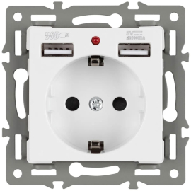 Зарядка USB 2,1А с электрической розеткой
PRESTO,  GLARE,  VERSA,  USB type-A 5V,  Электр. с USB,  двойная,   цвет - белый,  пластмасса,  043733 ARL,  043733,  Аrlight
 - PULSAL.RU