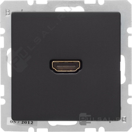 Розетка HDMI с прямым гнездом
Q.1,  Q.3,  Q.7,   цвет - антрацит бархат,  пластмасса,  3315426086,  33 1542 60 86,  Berker
 - PULSAL.RU
