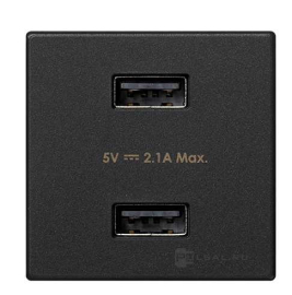 Зарядка USB 2,1А
Simon Connect K45 Лючки,  Simon Connect K45 Телеблоки,  USB type-A 5V,  двойная,   цвет - графит,  пластмасса,  K126E-14,  Simon
 - PULSAL.RU