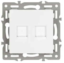 Розетка компьютерная RJ45 Cat.6 (UTP)
PRESTO,  GLARE,  VERSA,  двойная,   цвет - белый,  пластмасса,  045336 ARL,  045336,  Аrlight
 - PULSAL.RU