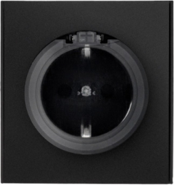 Розетка
Miele Strong,  со шторками,  с крышкой,  с заземлением,  одинарная,  винтовые клеммы,   цвет - антрацит,  пластмасса,  KR-78-0702-5,  Kranz
 - PULSAL.RU