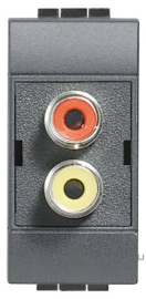 Розетка 2хRCA под зажим
LivingLight,  LivingLight AIR,   цвет - антрацит,  пластмасса,  L4269R,  BTicino
 - PULSAL.RU