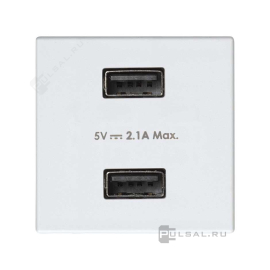 Розетка USB, 2,1А
Simon 44 Aqua,  Simon 27 play,  Simon 27 neos,  Simon 27,  USB type-A 5V,  двойная,   цвет - белый глянец,  пластмасса,  2701096-030,  Simon
 - PULSAL.RU