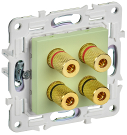 Розетка акустическая
Skandy,  2 пары,   цвет - мятный,  пластмасса,  SK-S40-K06,  IEK
 - PULSAL.RU