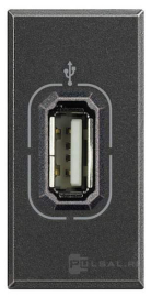 Розетка USB
Axolute,  Axolute AIR,  USB данные,  одинарная,   цвет - антрацит,  пластмасса,  HS4285,  BTicino
 - PULSAL.RU