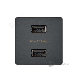 Зарядное устройство 2xUSB 2.1А 230В~ цвета графит S27
Simon 27,  USB type-A 5V,  двойная,   цвет - графит,  пластмасса,  2701096-038,  Simon
 - PULSAL.RU