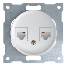 Розетка телефон + компьютер (RJ11 + RJ45)
Garda,  Florence,  двойная,   цвет - белый,  пластмасса,  1E20801300,  2172771,  OneKeyElectro
 - PULSAL.RU