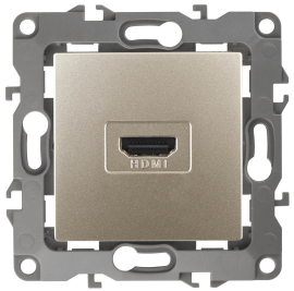 Розетка HDMI
Эра 12,   цвет - шампань,  пластмасса,  Б0027484,  12-3114-04,  ЭРА
 - PULSAL.RU