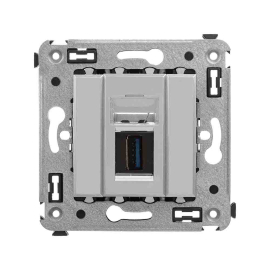 Разъем для передачи данных USB 3.0
Avanti,  USB данные,  одинарная,   цвет - закаленная сталь,  пластмасса,  4404303DKC,  DKC_4404303,  DKC
 - PULSAL.RU
