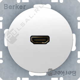 Розетка HDMI с прямым гнездом
R.1,  R.3,  R.8,   цвет - белый глянцевый,  пластмасса,  3315422089,  33 1542 20 89,  Berker
 - PULSAL.RU