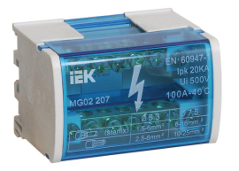 Кросс-модуль на DIN-рейку ШНК 2х7 L+PEN TITAN 3,  PRO,  UNIVERSAL,  GENERICA,  PRIME,  Krepta,  Titan 5, YND10-2-07-100, IEK - PULSAL.RU
