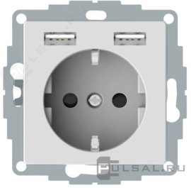 Розетка USB A+A, 2.4А с электрической розеткой
M-Smart,  M-Plan,  M-Elegance,  M-Pure,  M-Pure Decor,  USB type-A 5V,  Электр. с USB,  двойная,   цвет - активный белый,  пластмасса,  MTN2366-0325,  MEG2366-0325,  Merten
 - PULSAL.RU