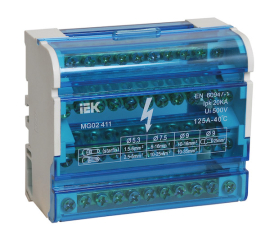 Кросс-модуль на DIN-рейку ШНК 4х11 3L+PEN TITAN 3,  PRO,  UNIVERSAL,  GENERICA,  PRIME,  Krepta,  Titan 5, YND10-4-11-125, IEK - PULSAL.RU