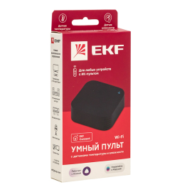 Умный пульт с датчиками температуры и влажности с Wi-Fi
Стокгольм,  Connect,   цвет - черный,  пластмасса,  irr-ths,  EKF
 - PULSAL.RU