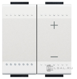 Светорегулятор (диммер) 3-400 Вт/ВА, для LED 3-75 ВА
LivingLight,  LivingLight AIR,  клавишный,  с возможностью управления с 2-х мест,  лампы накаливания и галогенные 220В (R),  лампы с индукционным (обмоточным) трансформ.(L),  лампы с электронным (емкостным) трансформ.(C),  диммируемые лампы LED 220В (LEDi тип L),  диммируемые лампы LED 220В (LEDi тип C),   цвет - белый,  пластмасса,  N4411N,  BTicino
 - PULSAL.RU