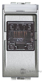 Розетка компьютерная RJ45 Cat.6 (UTP)
LivingLight,  LivingLight AIR,  одинарная,   цвет - алюминий,  пластмасса,  NT4261AT6,  BTicino
 - PULSAL.RU