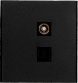 Розетка оконечная TV+RJ45 
Miele Strong,  телевизионная (TV),  одинарная,   цвет - антрацит,  пластмасса,  KR-78-0722-5,  Kranz
 - PULSAL.RU