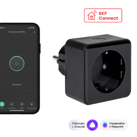Умная розетка с Wi-Fi
Стокгольм,  Connect,  со шторками,  с заземлением,  одинарная,  безвинтовые клеммы,   цвет - черный,  пластмасса,  RCS-2-WF,  EKF
 - PULSAL.RU